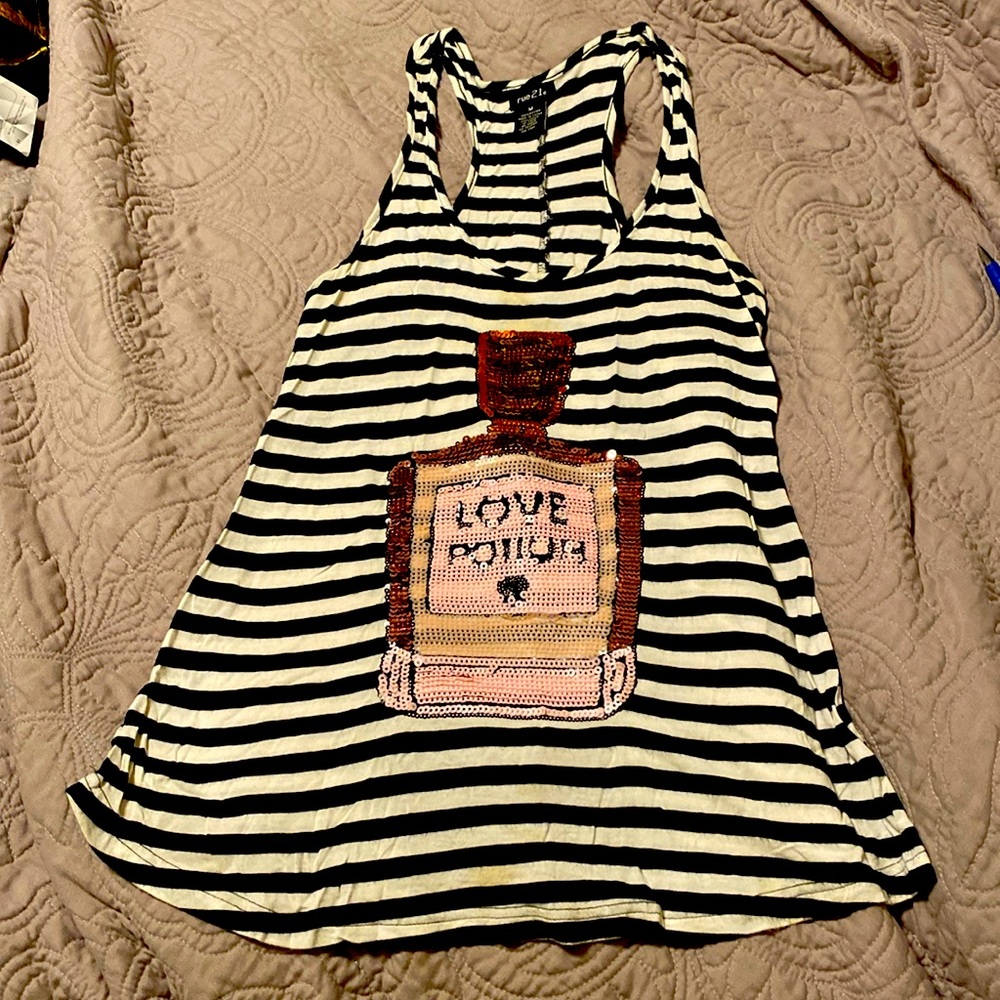 Cute embellished tank top size Medium